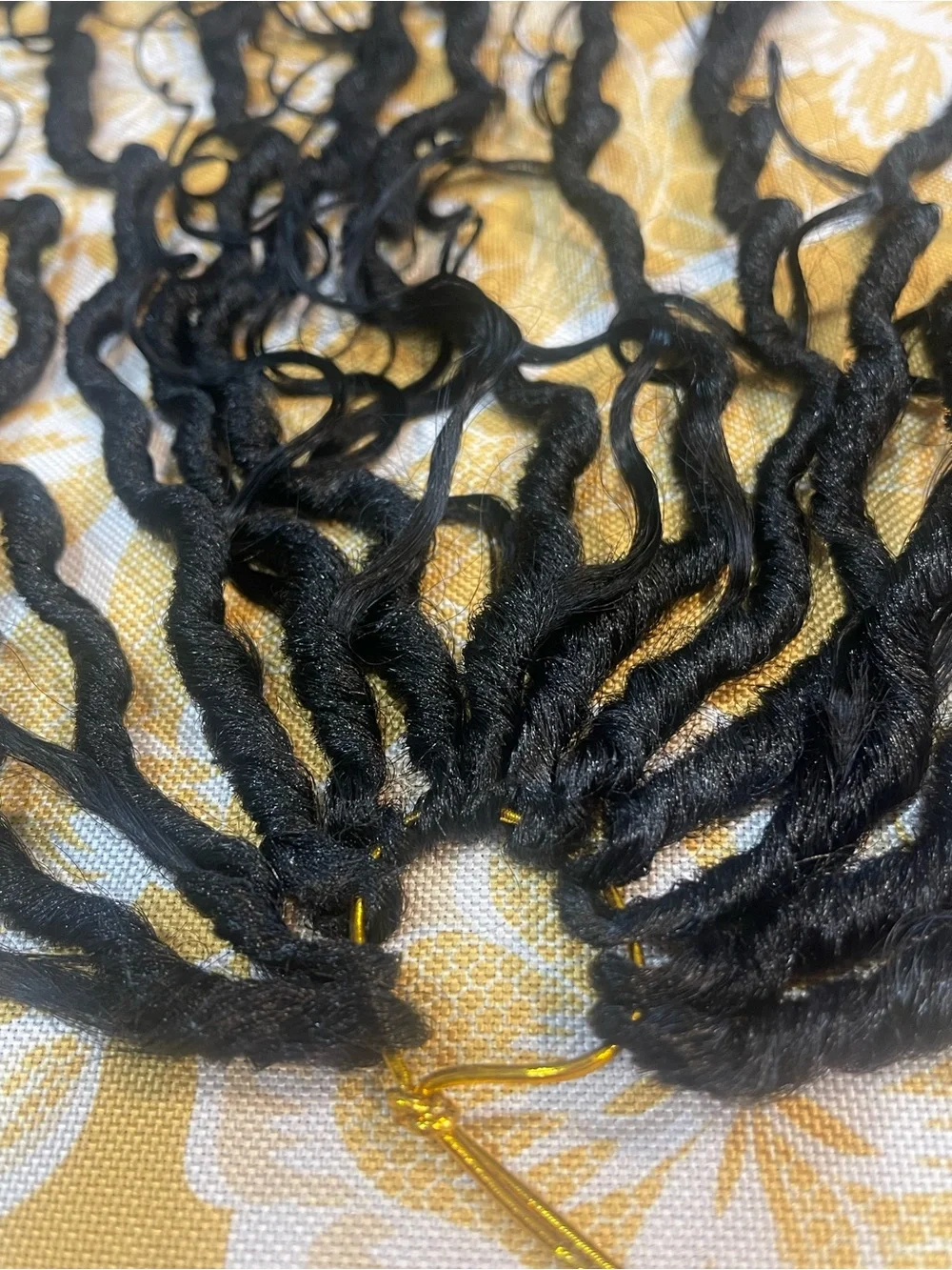 Sambraid Boho Goddess Locs with Human Hair Curls – 8 Packs Black color